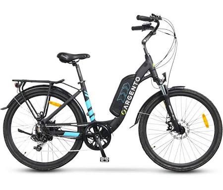 Argento Bike omega - Bicicletta - elettrico - da donna - 7-velocità - diametro ruota: 26" - nero