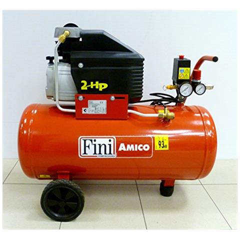 Fini Compressore Aria 50 Lt Litri Fini Amico 50 8 Bar 2 Hp Mk2400 Carrellato